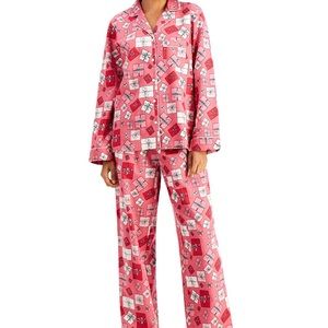 NWT Charter Club Printed Cotton Flannel PJ…